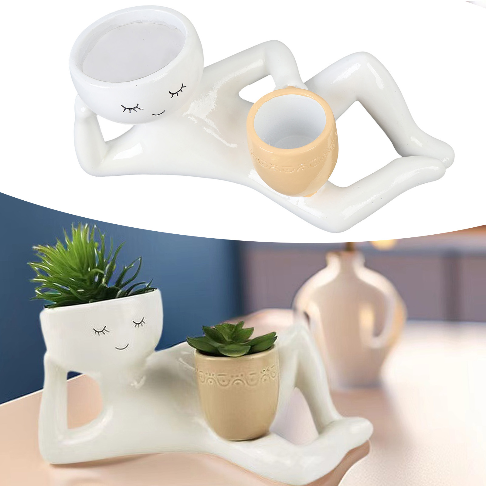 Succulent Set - Vaso suculento criativo respirável vaso de