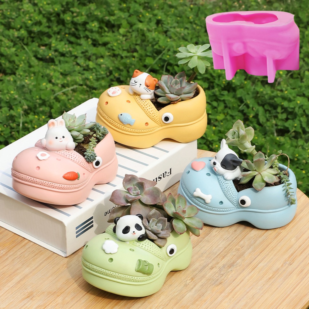 3D Animal Chinelos para Planta - Succulent Set avaliação e preço