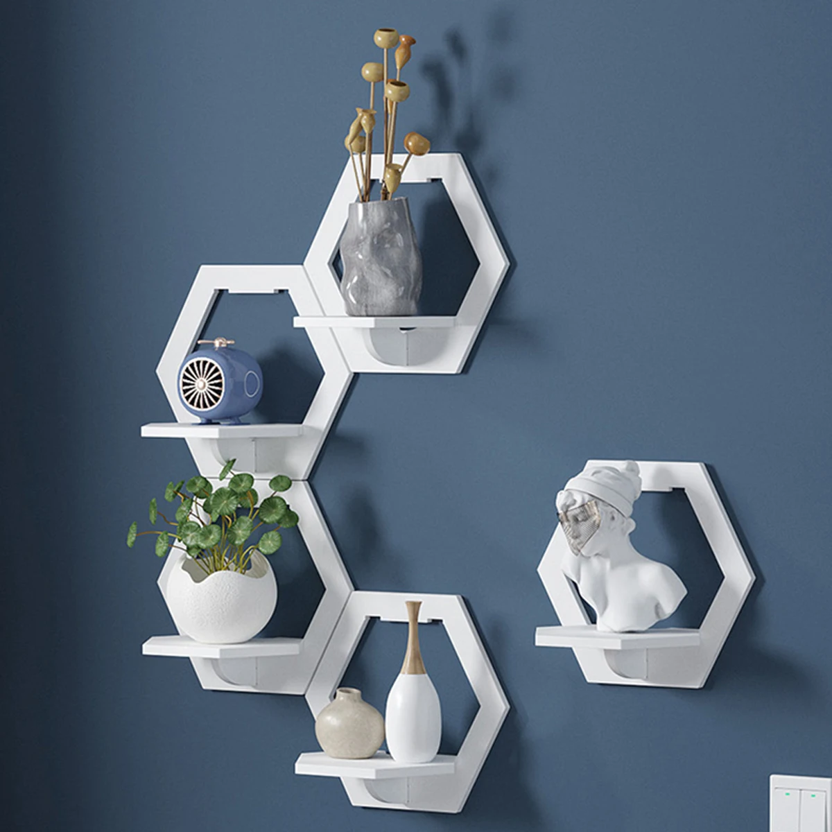 3 pçs hexágono prateleira de p - Terracotta Pot avaliação e preço